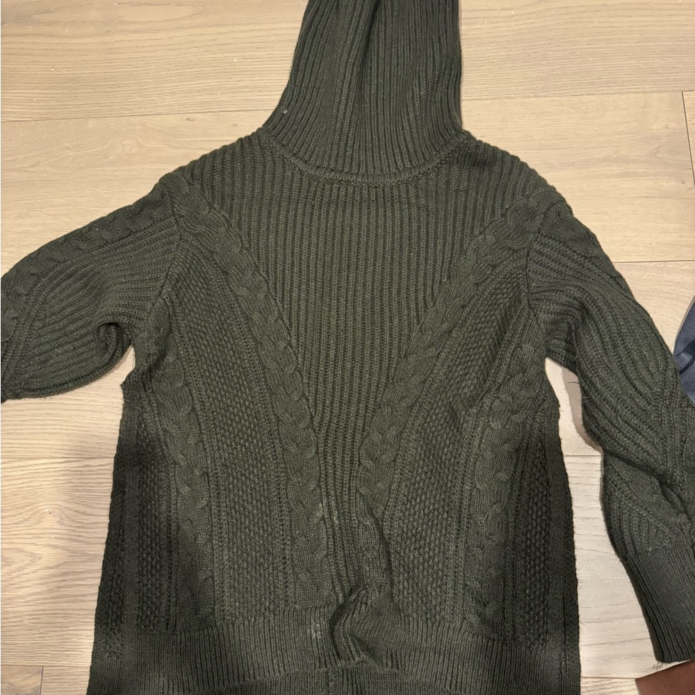 Banana Republic Olive Green Cowl Neck Sweater